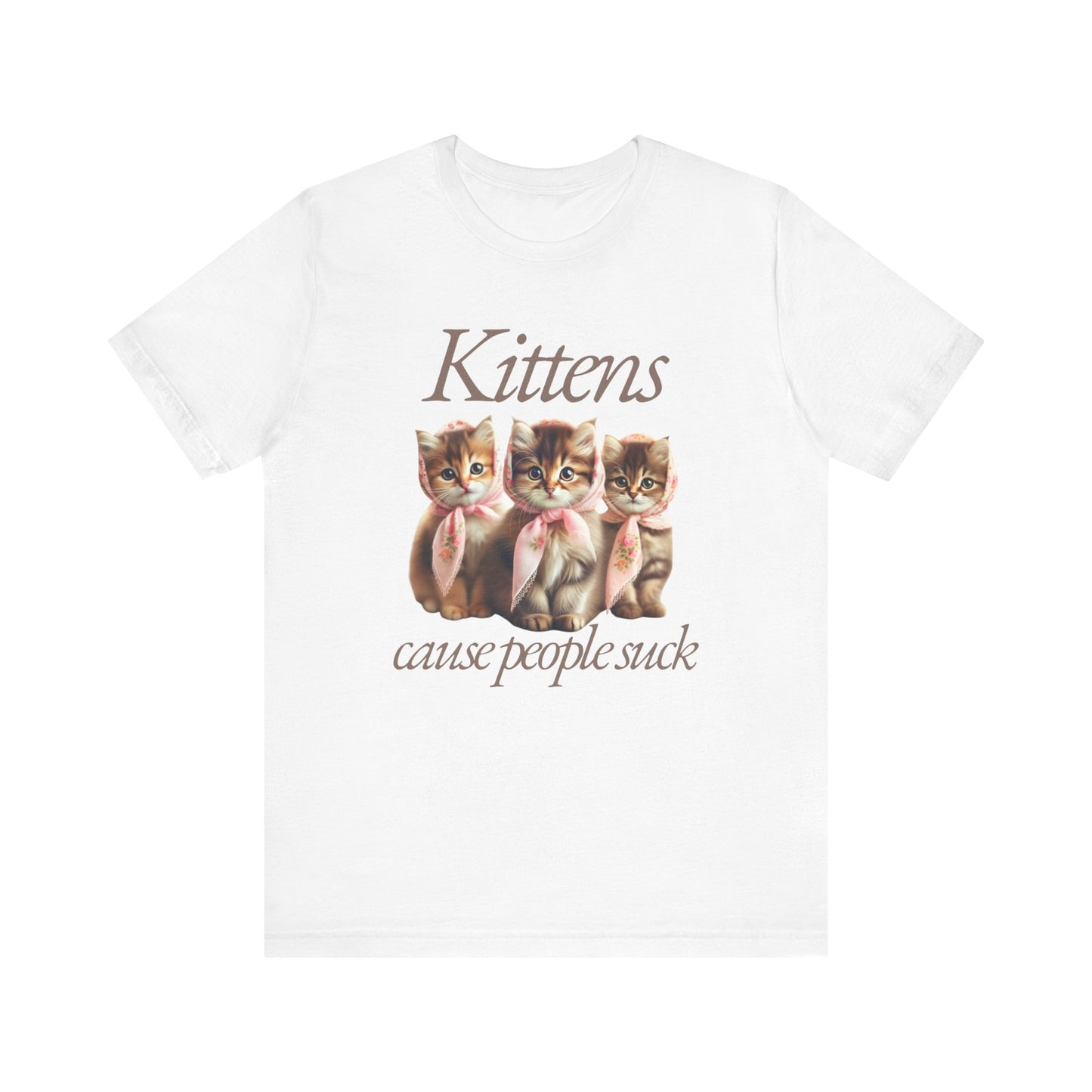 Babushka Kittens Coquette Style Unisex Jersey Short Sleeve Tee