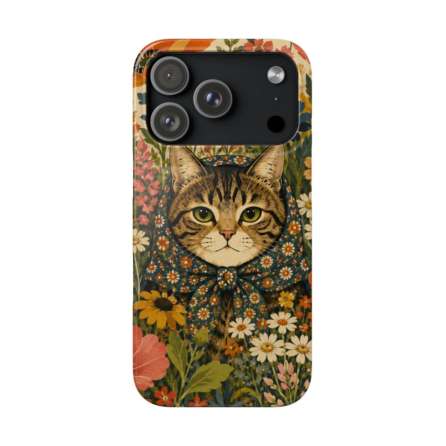 Babushka Cat Peeky Gardens Snap Phone Case