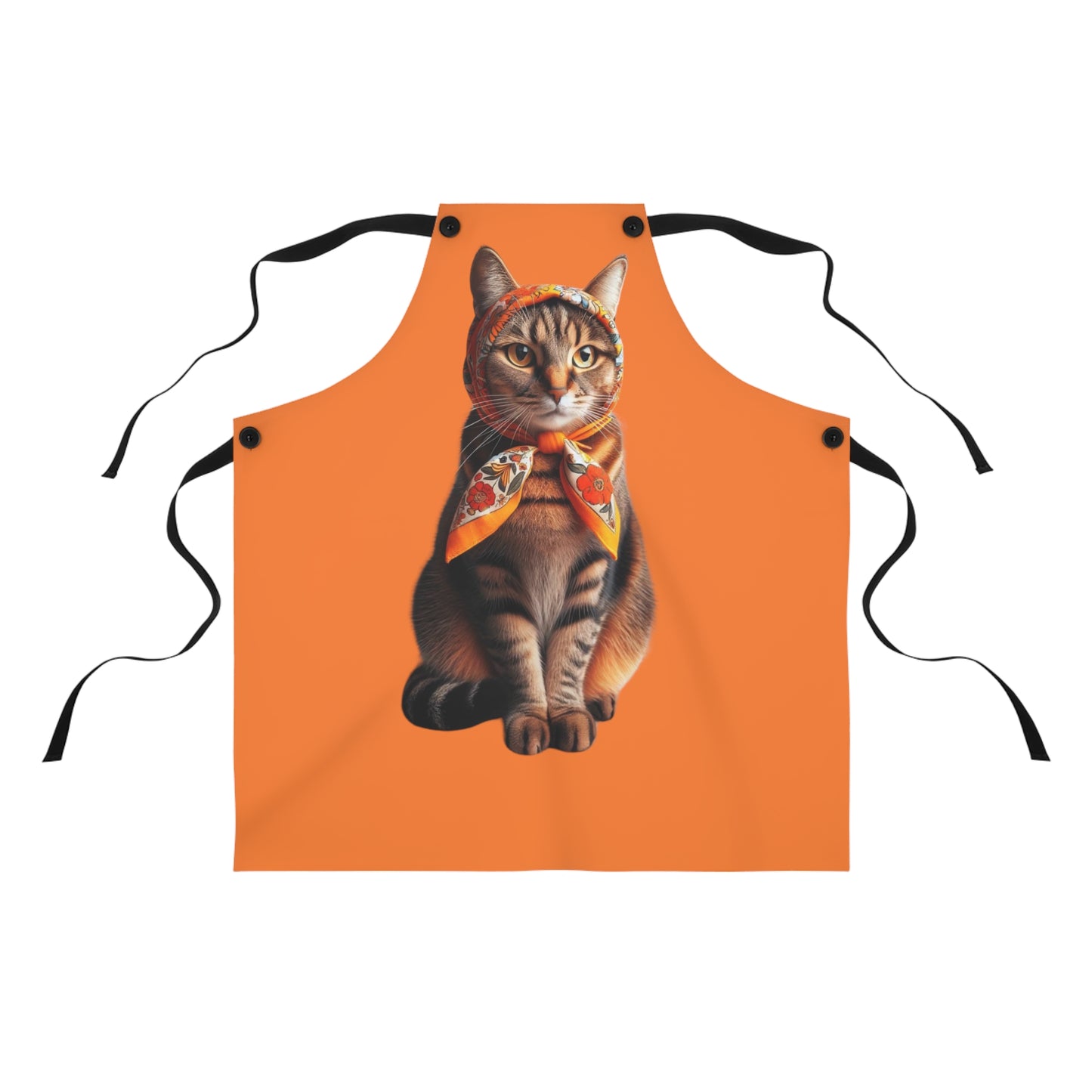 Babushka Cat Apron, Pierogi Tabby Cat