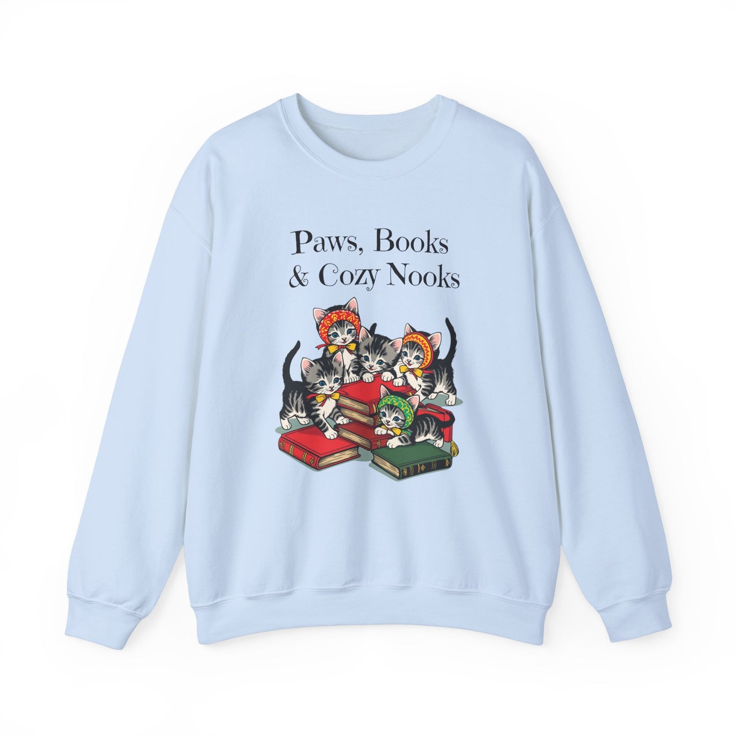 Babushka Kittens and Books Sweatshirt