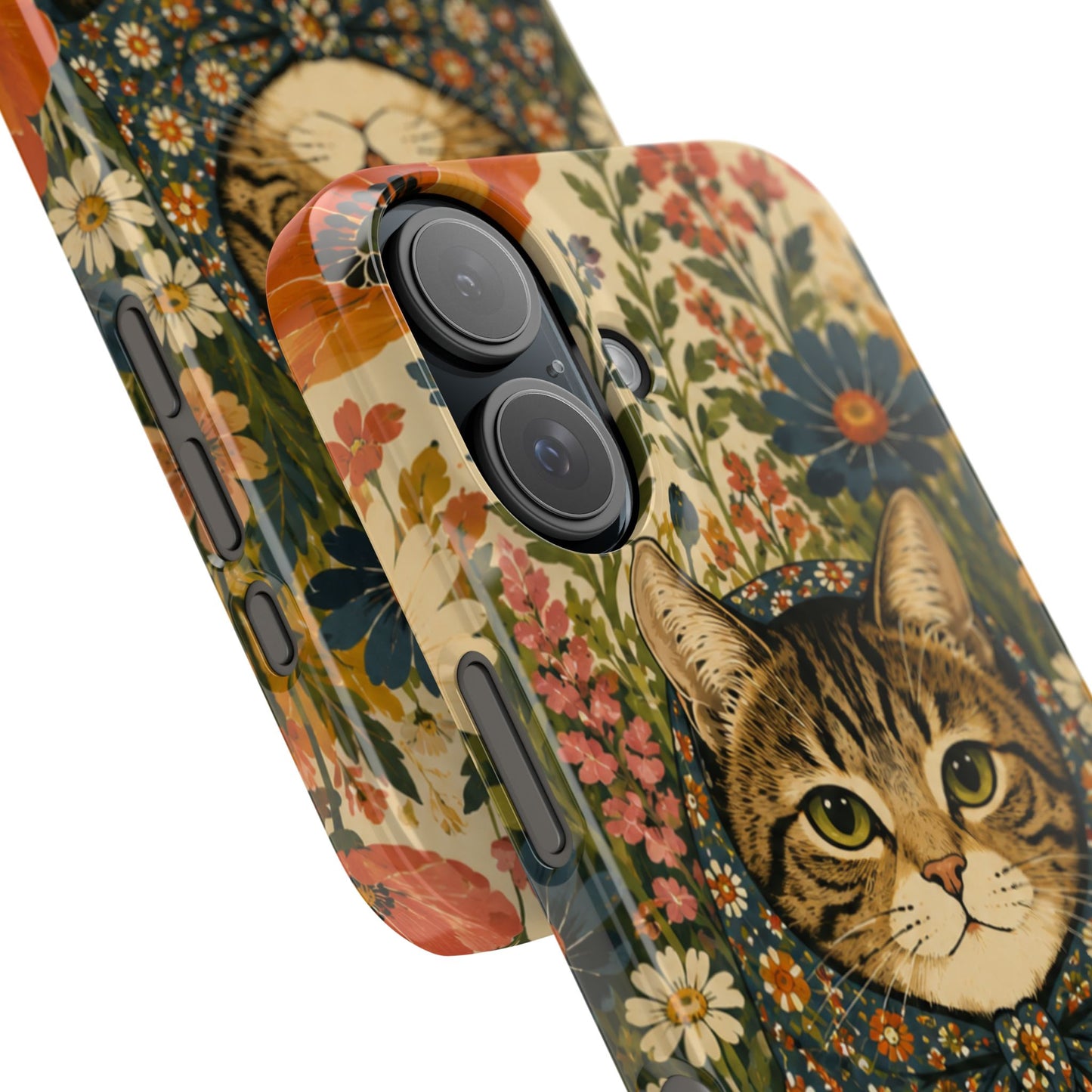 Babushka Cat Peeky Gardens Snap Phone Case