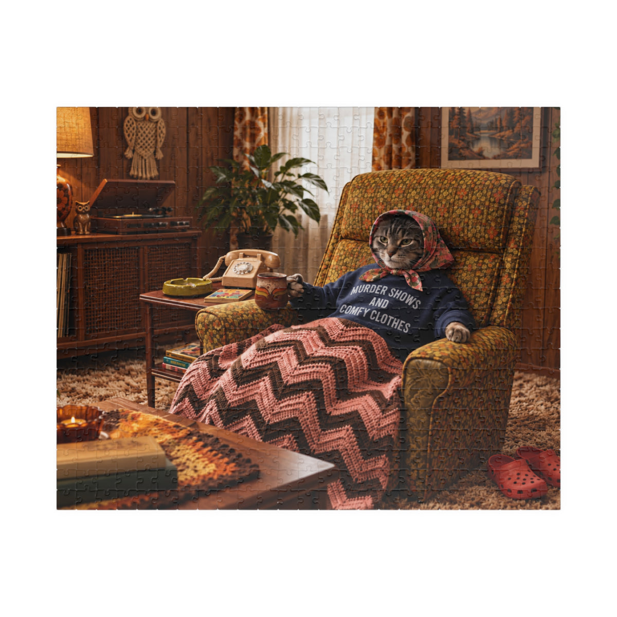 Babushka Cat Relaxes Puzzle (520 Piece)