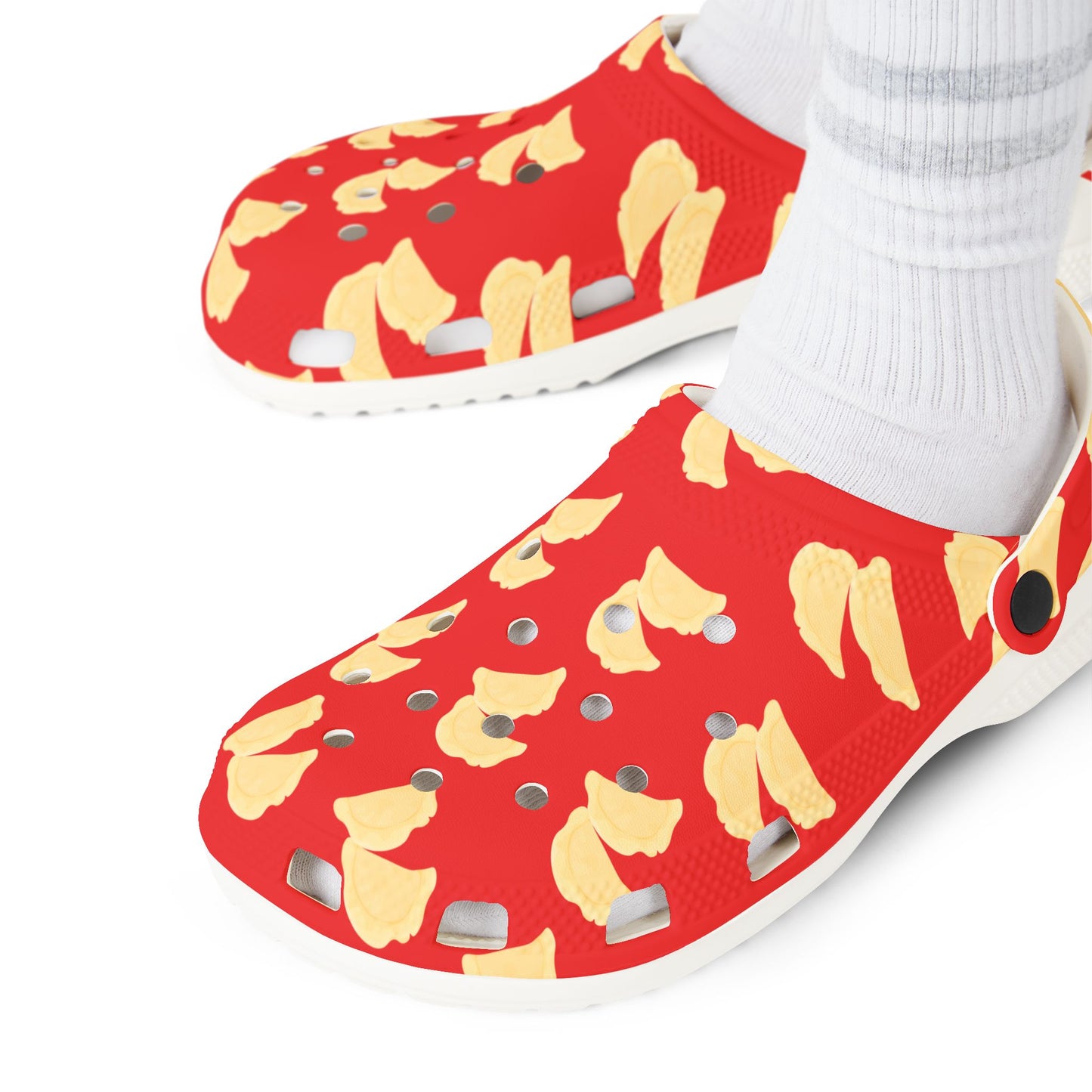 Pierogi Theme Granny Gliders EVA Foam Rubber Shoes