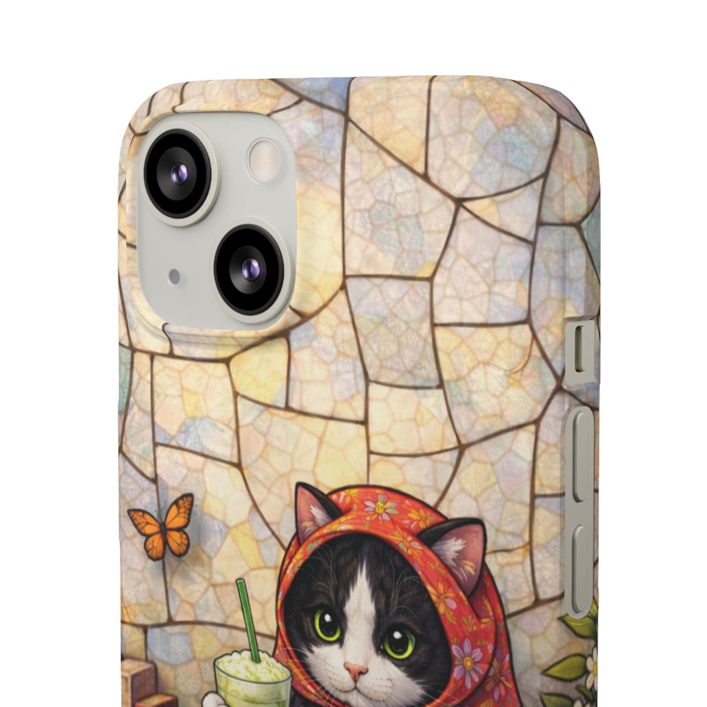 Babushka Cat Reads, Tuxedo Cat Literary Snap Phone Case