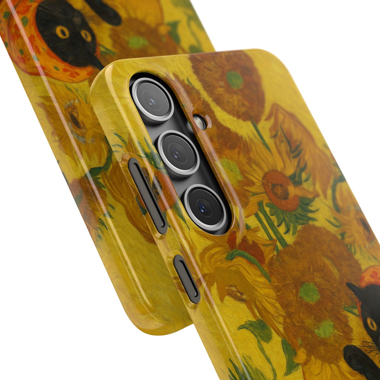 Babushka Cat Van Gogh Sunflowers Snap Phone Case