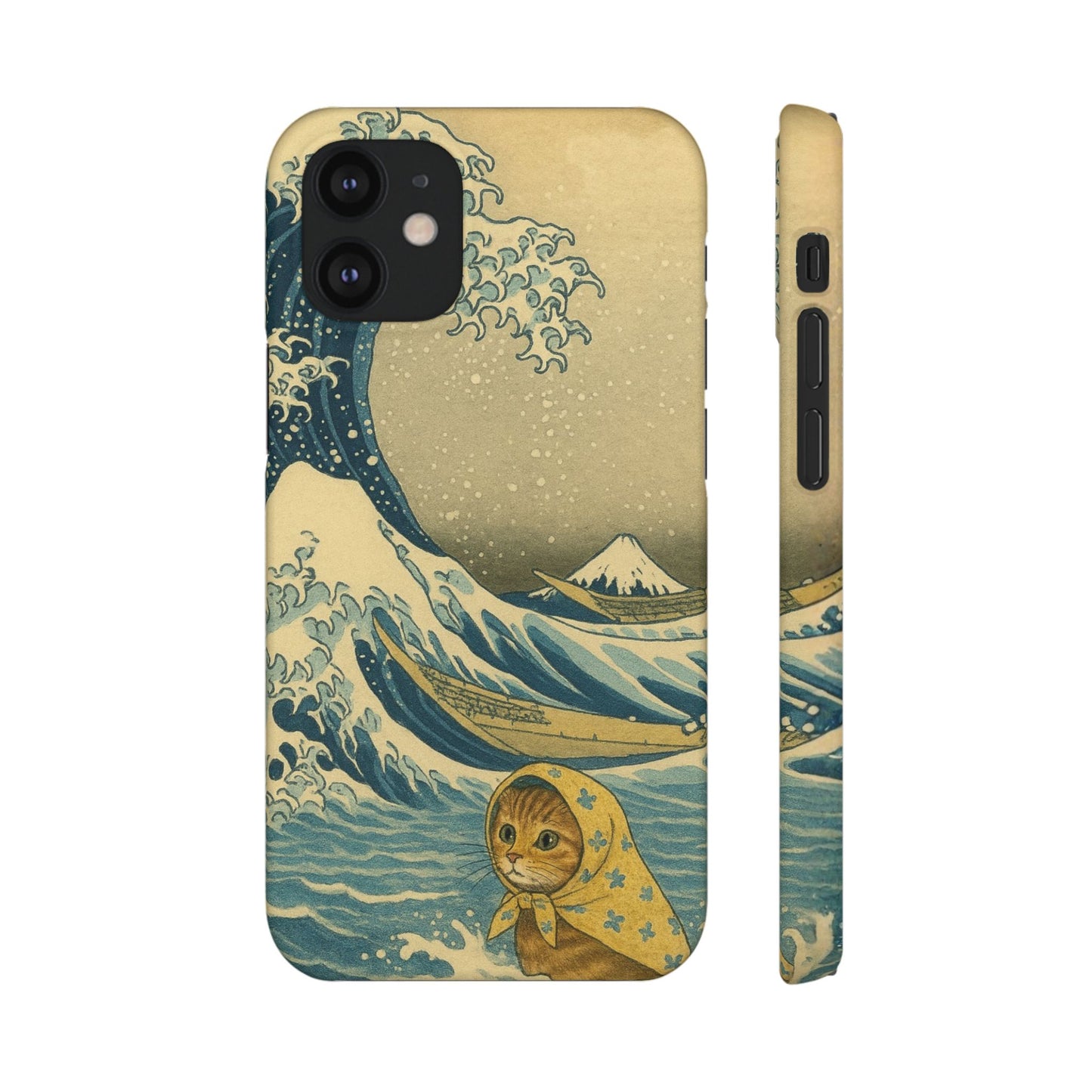 Babushka Cat x  The Great Wave Off Kanagawa Snap Phone Case