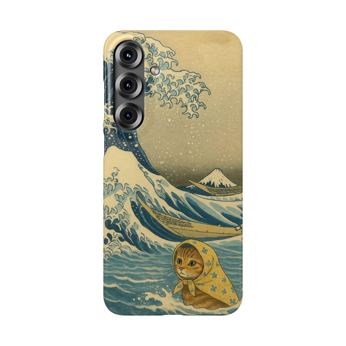 Babushka Cat x  The Great Wave Off Kanagawa Snap Phone Case