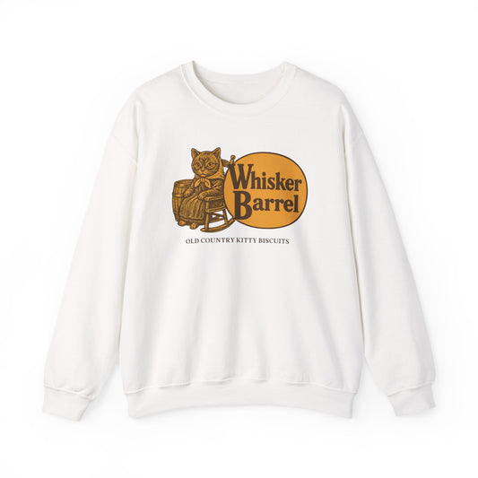 Babushka Cat Parody Whisker Barrel Logo Redesign CozyCrewneck Sweatshirt