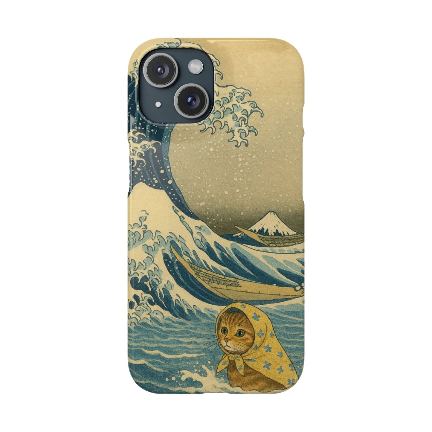 Babushka Cat x  The Great Wave Off Kanagawa Snap Phone Case