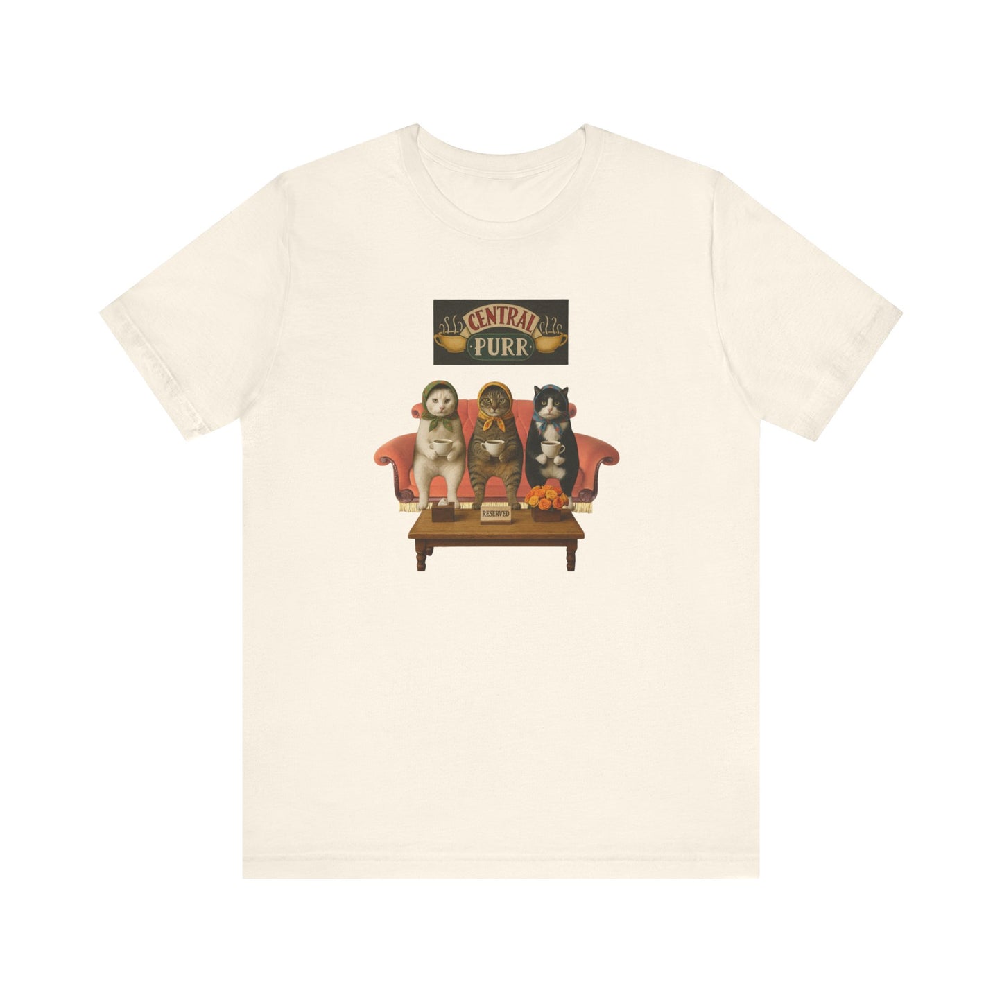 Babushka Cat Coffee Shop Tee