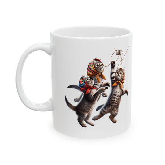 Babushka Cat/Kitten Mug 11 oz.