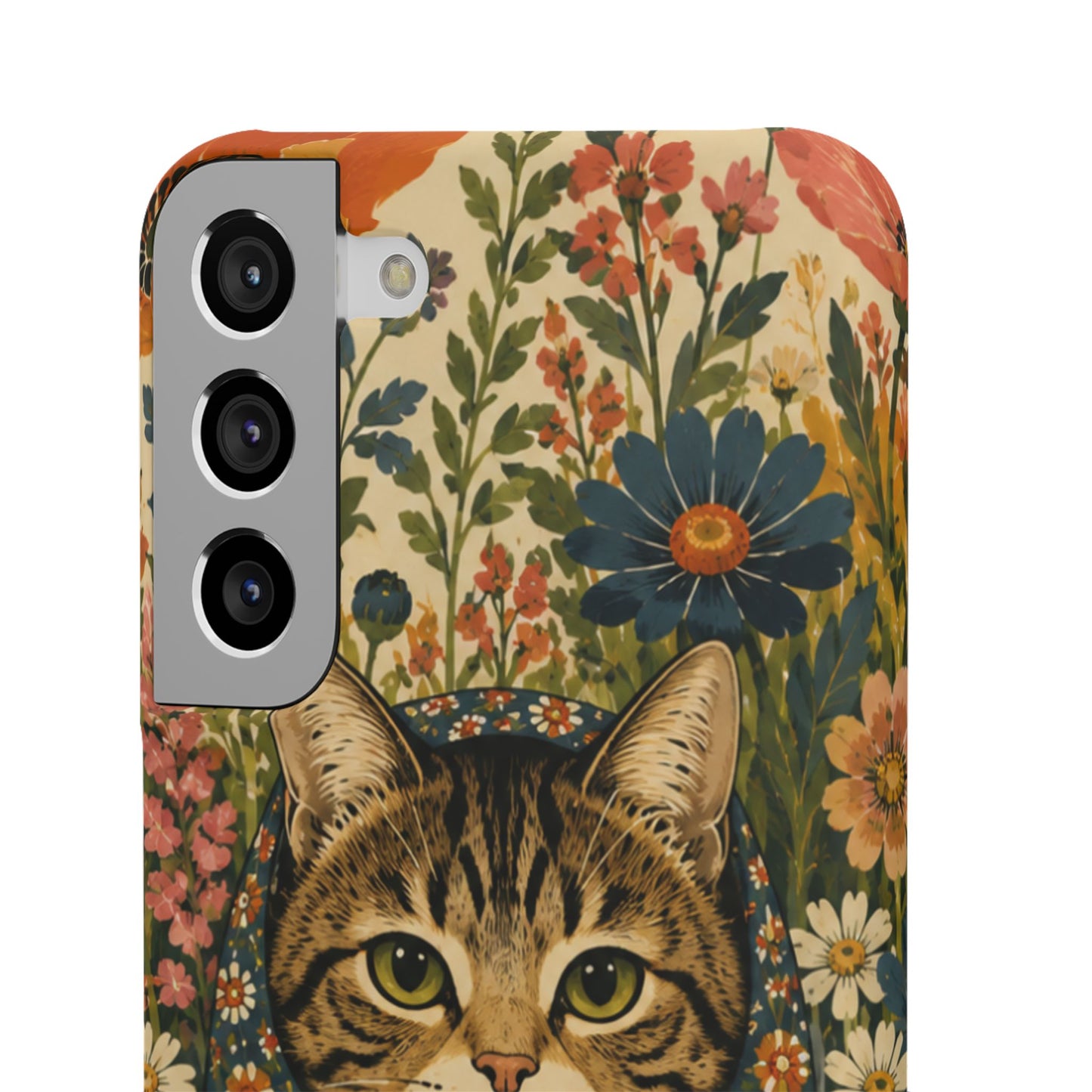 Babushka Cat Peeky Gardens Snap Phone Case