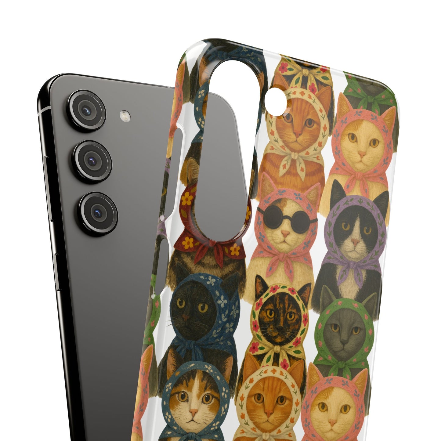 Babushka Cat Snap Phone Cases