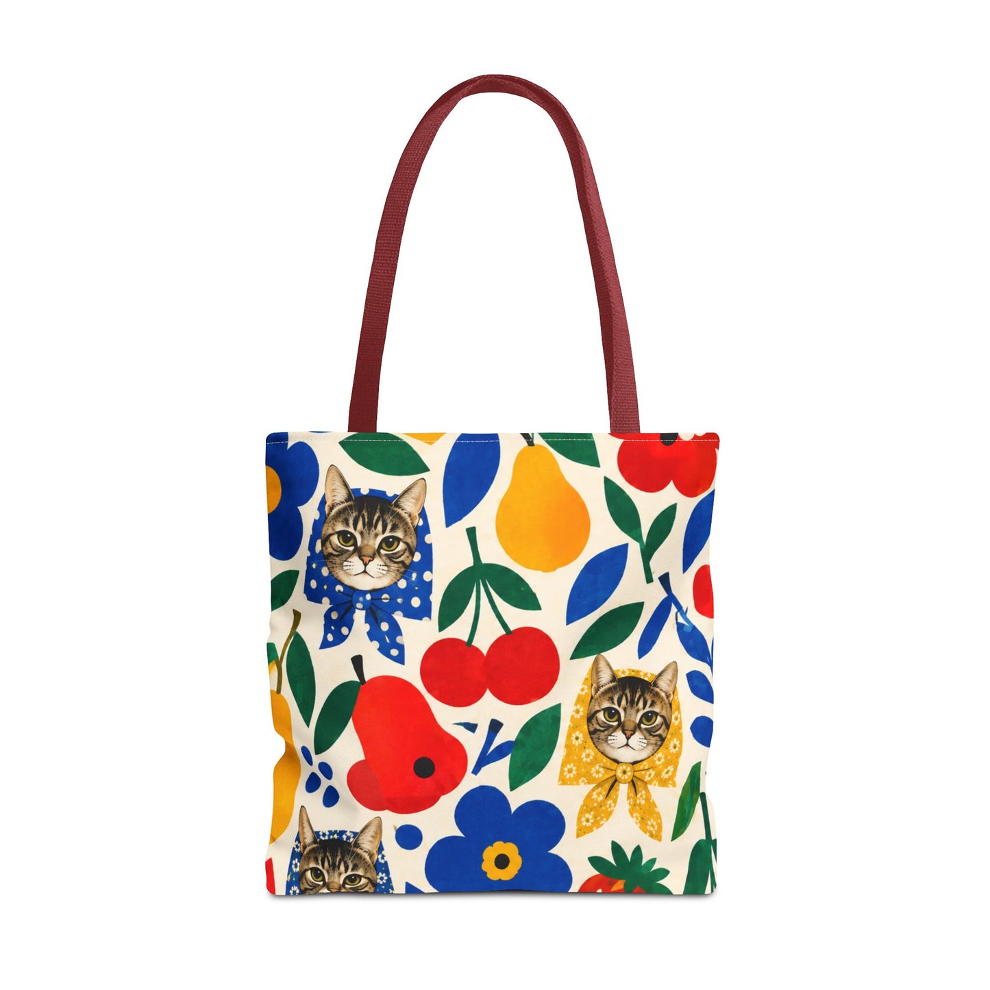 Babushka Cat Fruity Fun Reusable Tote
