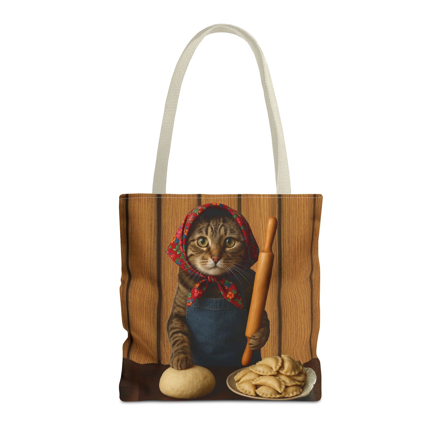 Babushka Cat Pierogi Tote Bag (AOP)