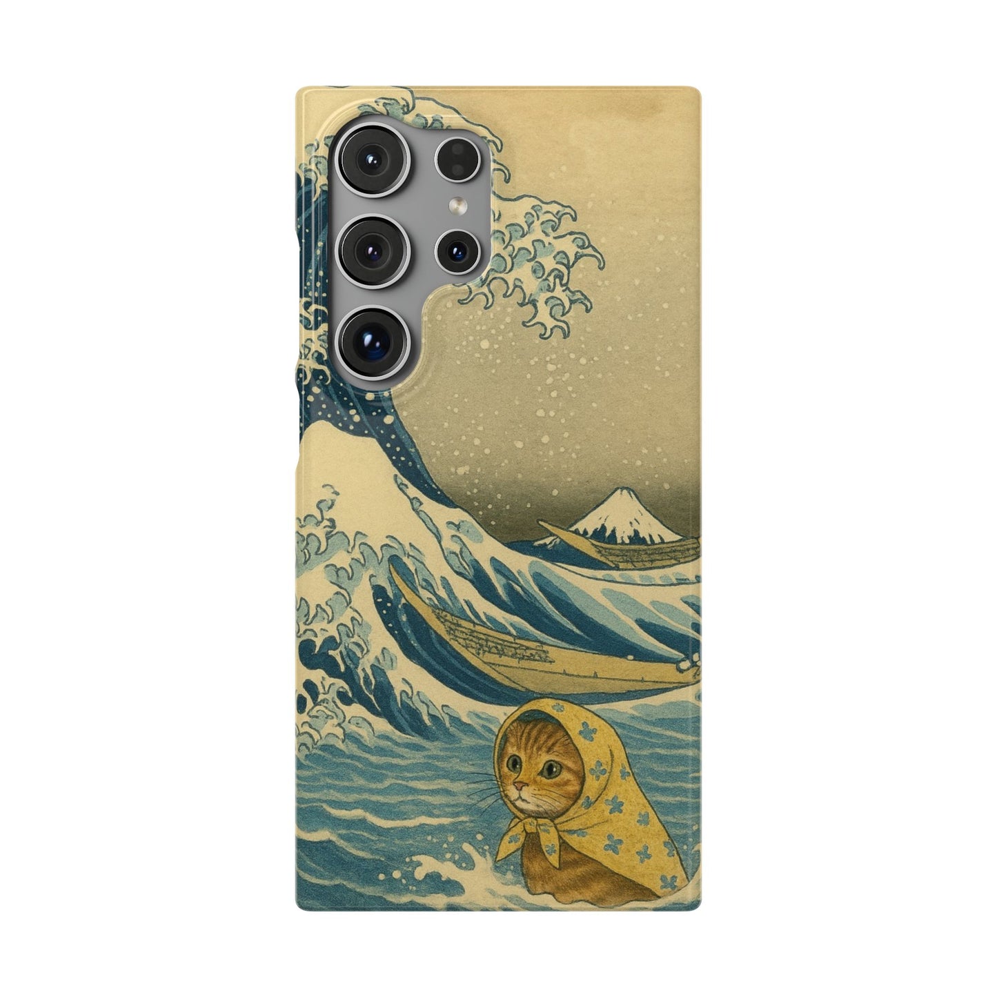 Babushka Cat x  The Great Wave Off Kanagawa Snap Phone Case