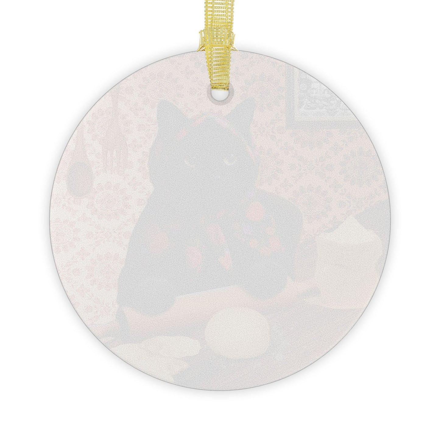 Babushka Pierogi Cat, Black Cat Ornaments 1 pc or 10 pc