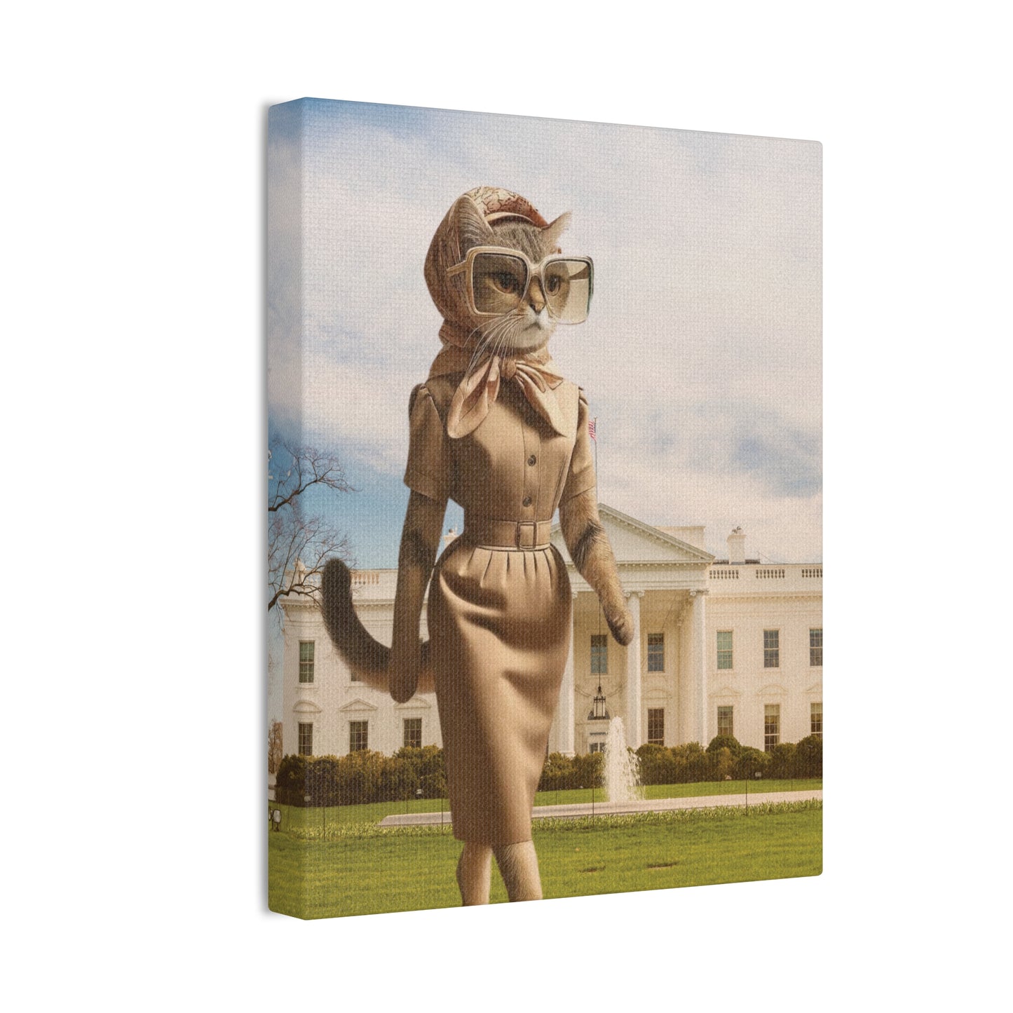 Babushka Cattie O' First Lady Cat Wall Art