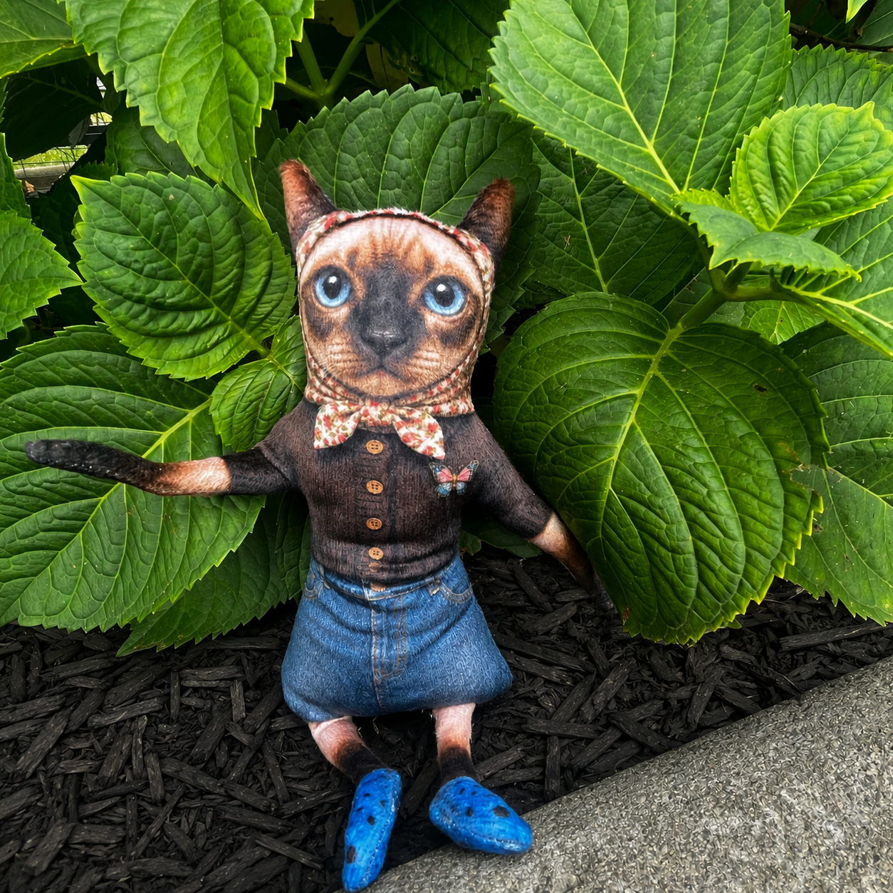 Babushka Cat Siamese Posie Doll
