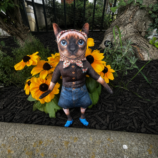 Babushka Cat Siamese Posie Doll