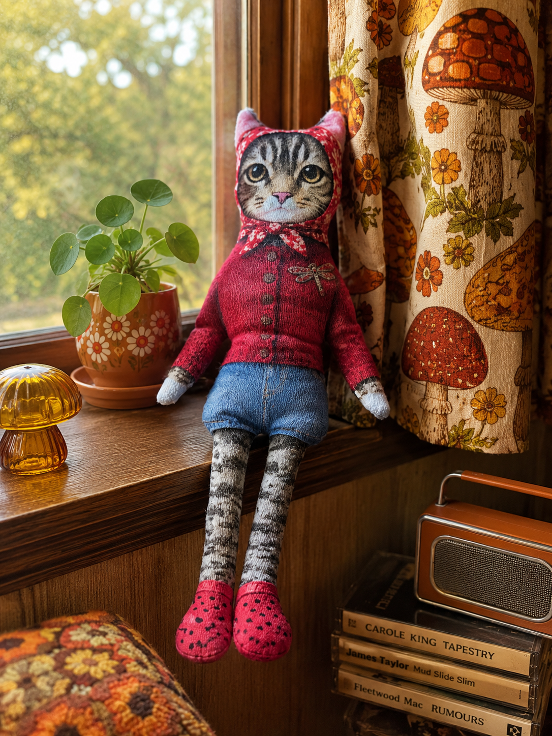 Babushka Cat Bendy Doll