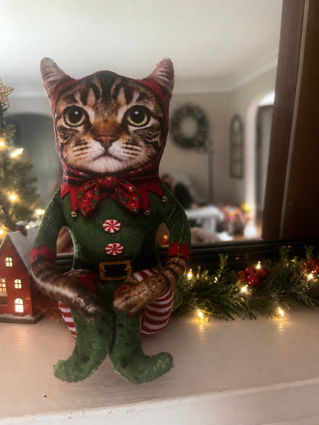 Merry Mischief Babushka Cat Posie Doll