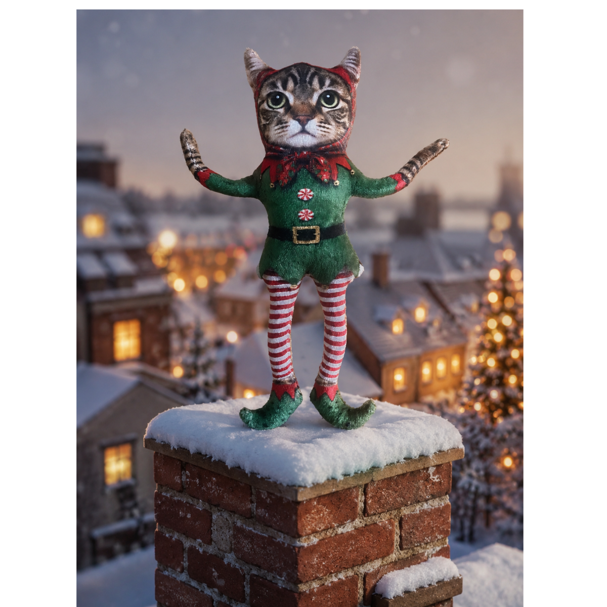 Merry Mischief Babushka Cat Posie Doll
