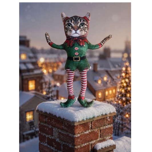 Merry Mischief Babushka Cat Posie Doll