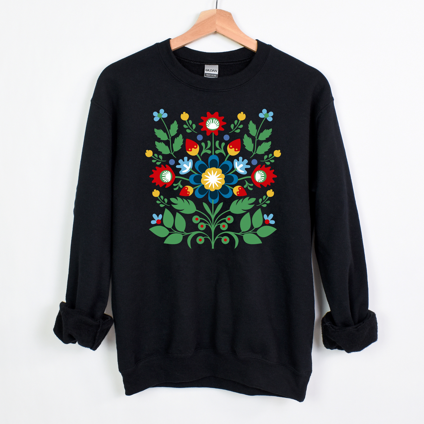 Polish Folk Art, Wycinanki Unisex Heavy Blend™ Crewneck Sweatshirt