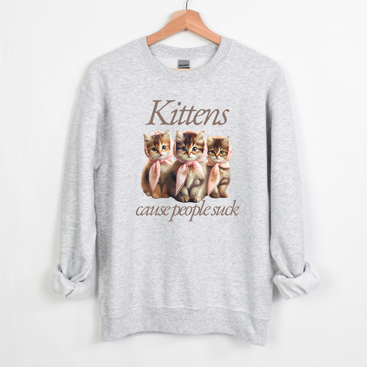 Babushka Kittens, Coquette Kittens, Unisex Heavy Blend™ Crewneck Sweatshirt