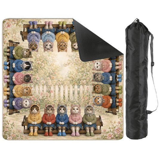 Babushka Cats Mahjong Mat – Park Bench Pretties-Ships Rolled Up