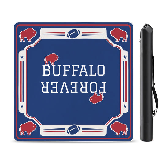 BUFFALO FOREVER Stitched-Edge Mahjong Table Mat 33" x 33" | Ships from USA