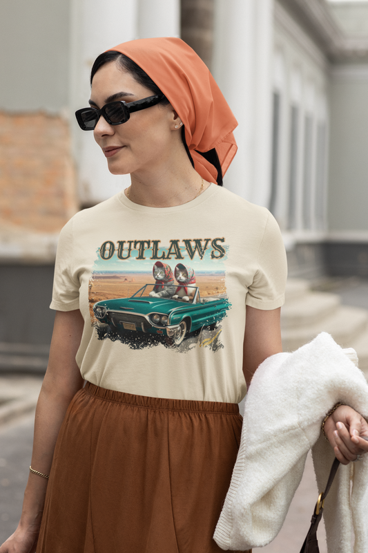 Babushka Cat Outlaws Unisex Jersey Short Sleeve Tee