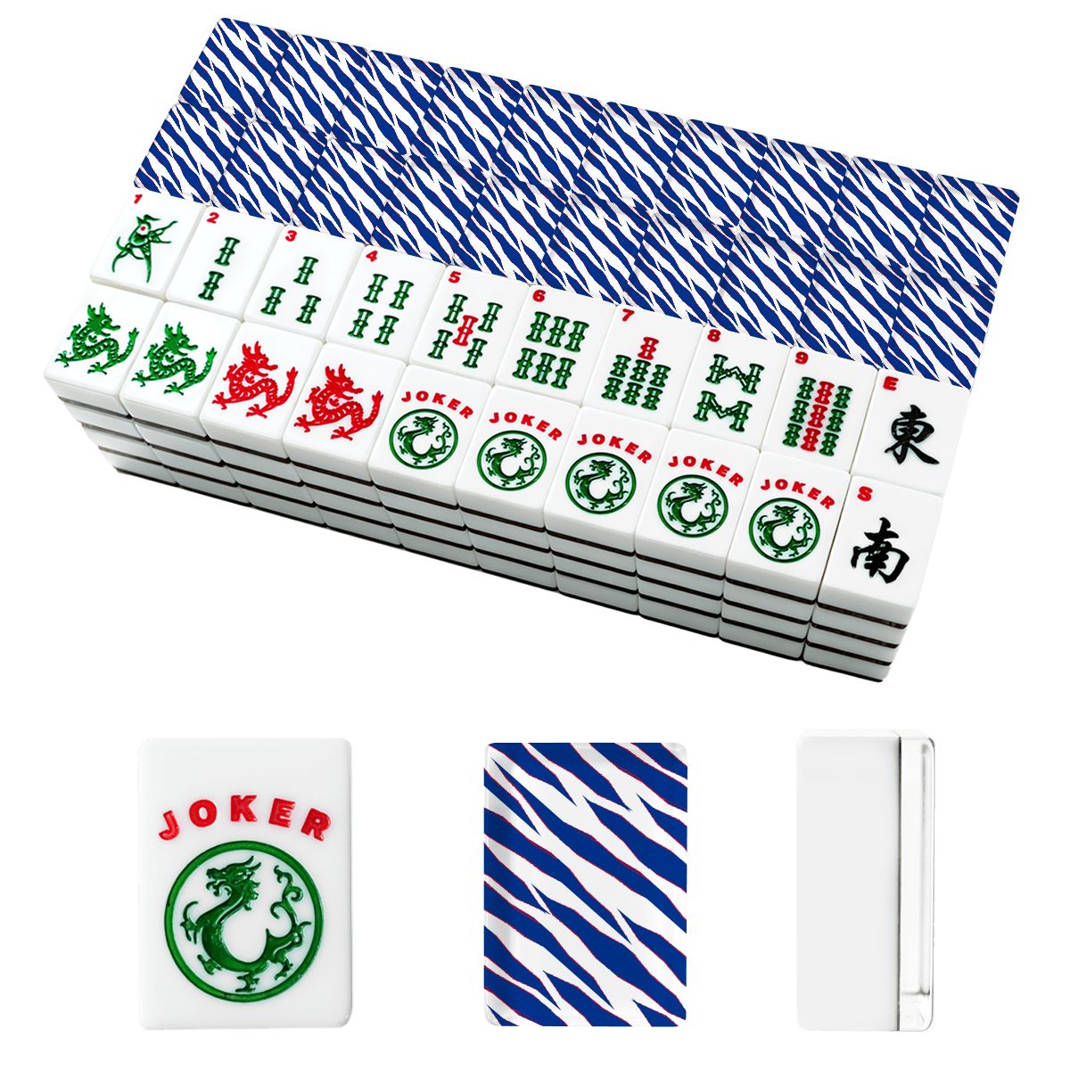 Buffalo Blue and White Football Love 166-Piece American Mahjong Tile Set