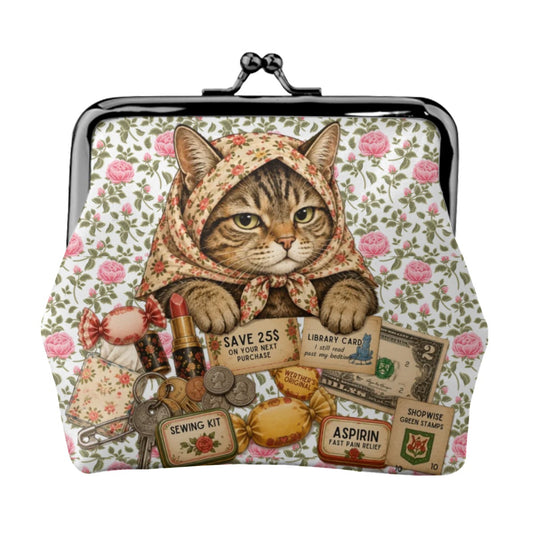 Women's Leather Kiss Lock Coin Purse vintage wallpaper2 Untitled design (5)
