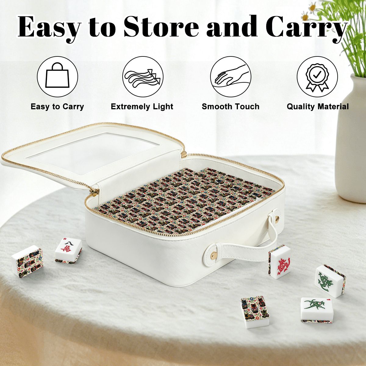 Babushka Cat Black Cat Matroyshkas Mahjong Tile Set