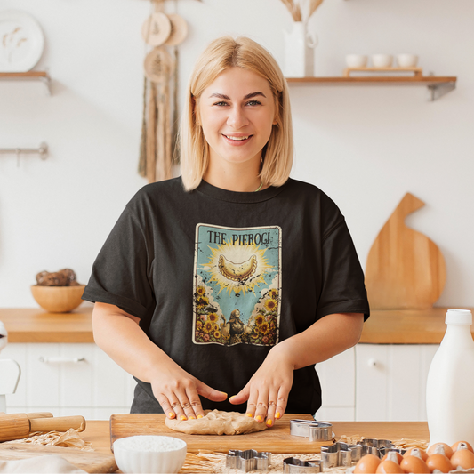 Polish Shirt, Pierogi Shirt, Pierogi Tarot Card Design Unisex Jersey Short Sleeve Tee for Polish Pride