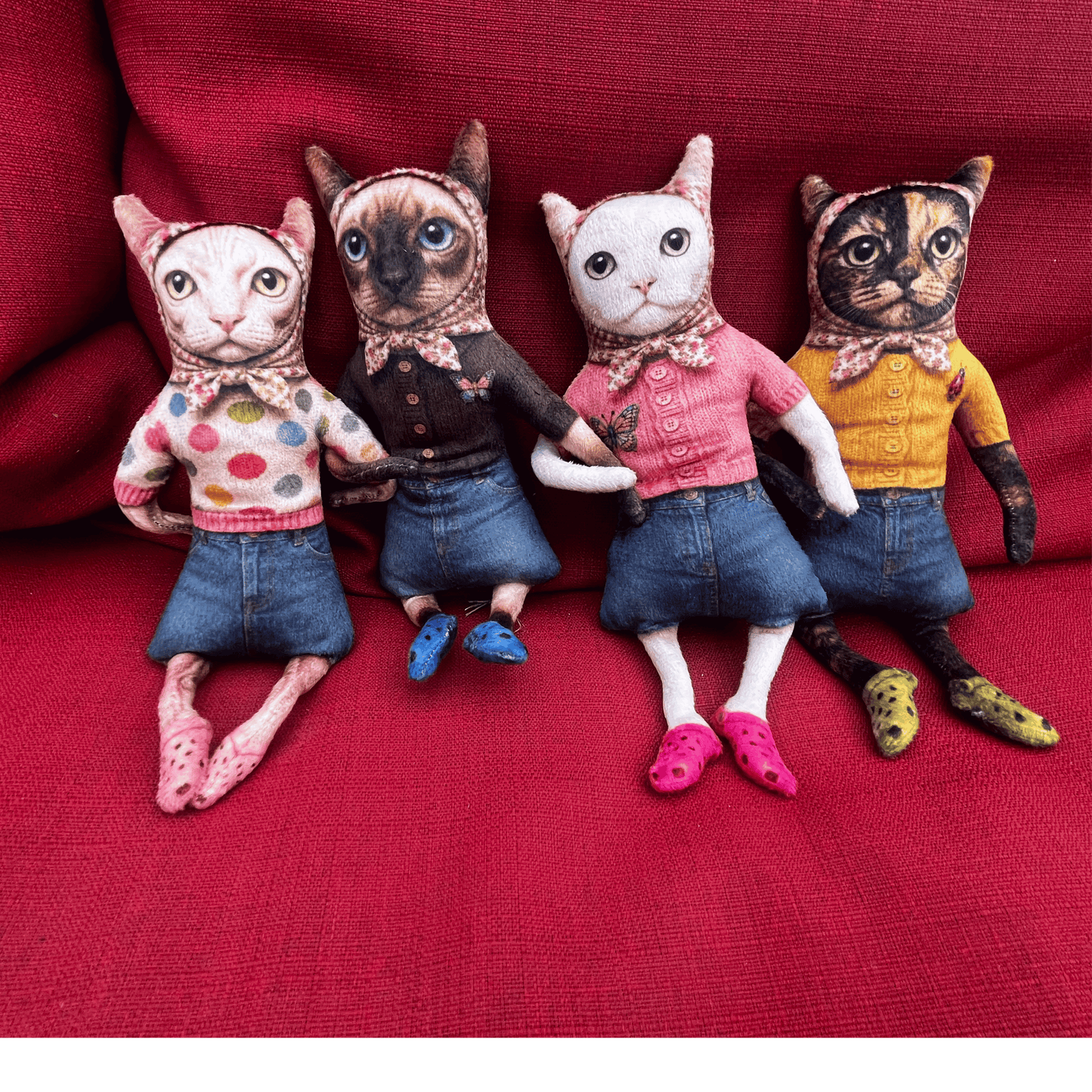 Babushka Cat Siamese Posie Doll