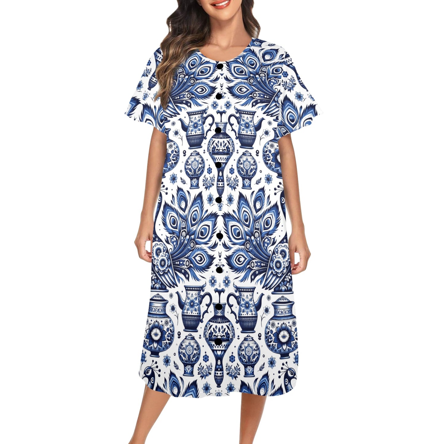 Polish Pottery Pattern Women's MuuMuu