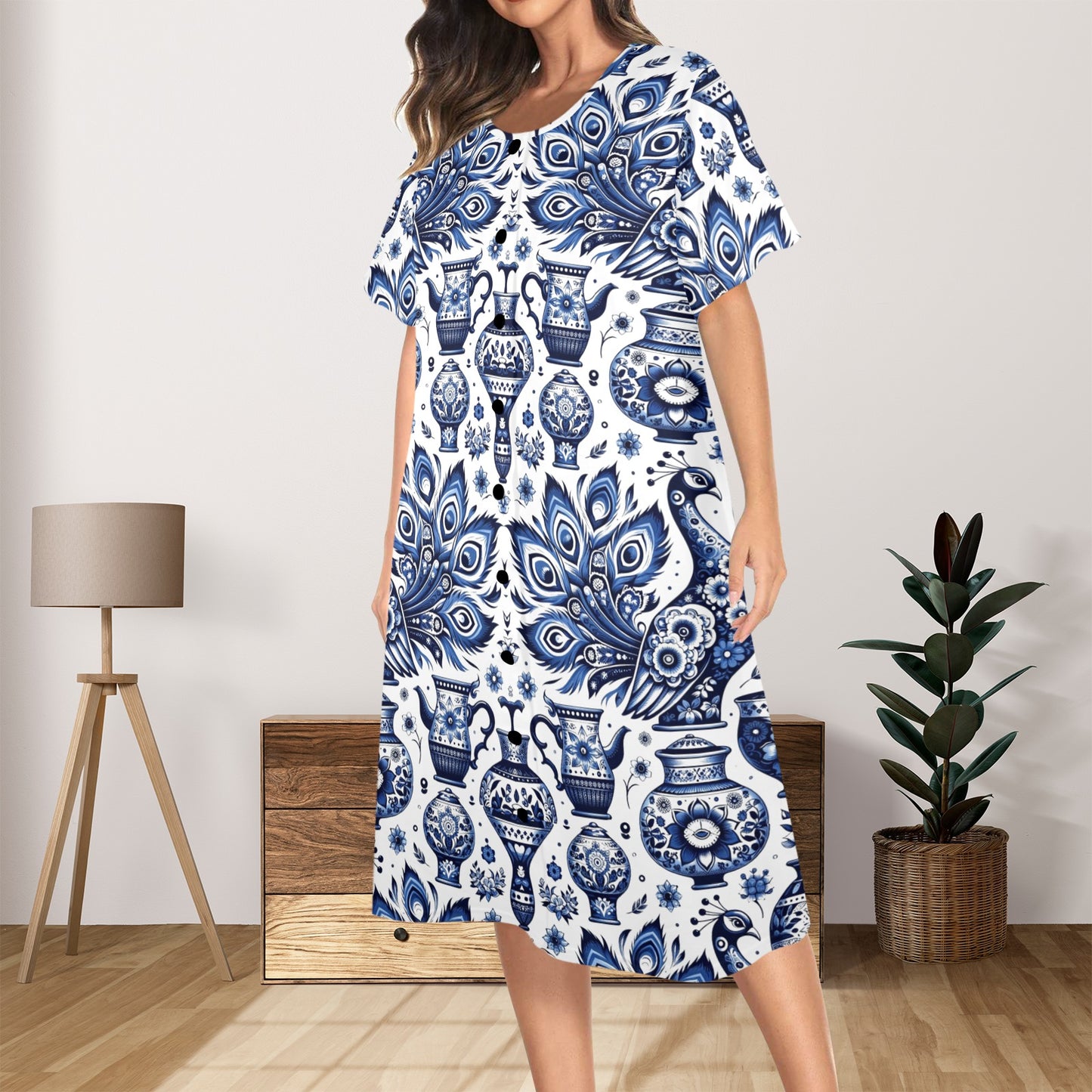 Polish Pottery Pattern Women's MuuMuu