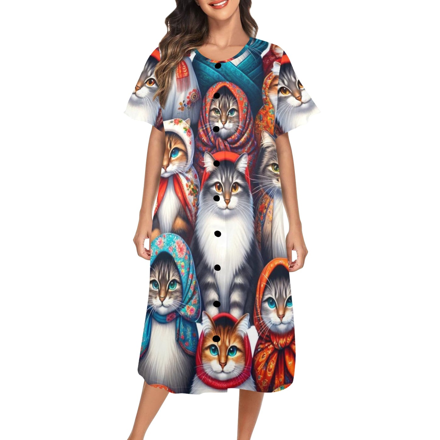 Babushka Cats Women's MuuMuu