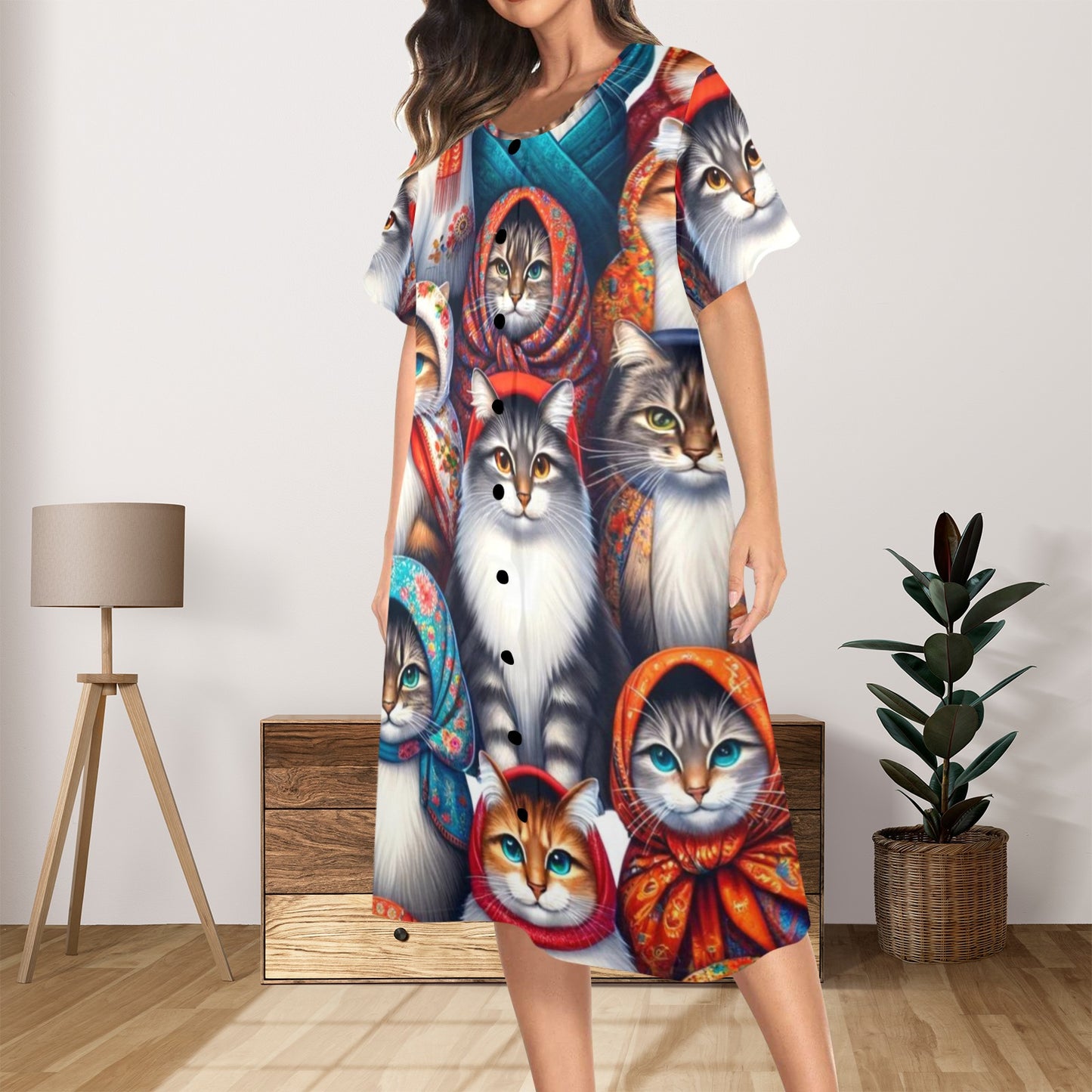 Babushka Cats Women's MuuMuu